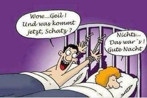 Mann ans Bett gefesselt 